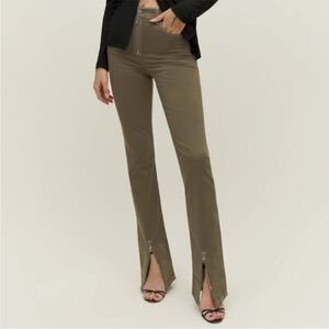 Reformation Toby zip front ultra high rise bootcut jeans